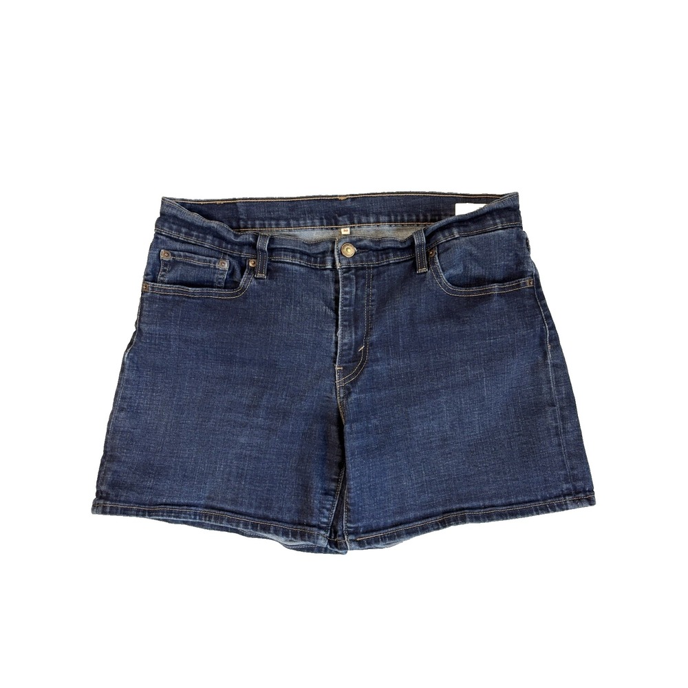 Levi's Women's 32 Dark Wash Denim Shorts Classic Everyday Essential MInimalist‎